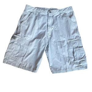 Wrangler Shorts Original Mens Light Khaki Taupe Cargo Sz 32 Multiple 7 Pockets